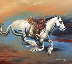 When Pearl Snapped Original Acrylic Painting by Calgary Artist Shannon Lawlor